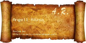 Angeli Rózsa névjegykártya
