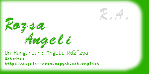 rozsa angeli business card